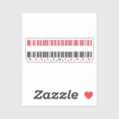 Made in Yemen Barcode Flag Design Sticker (Vel)