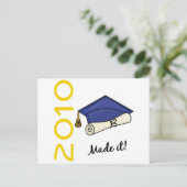 Made It afstudeerdop en diploma Aankondigingskaart (Staand voorkant)