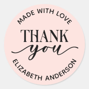 Made met liefde Dank u voor kleine bedrijven Ronde Sticker