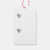 Made met Love Heart Stamp Faux Silver Foil Cadeaulabel (Achterkant)