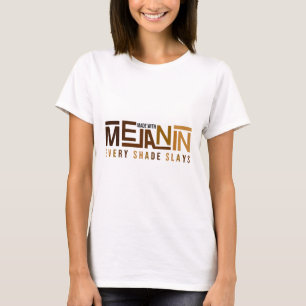 Made met Melanin Black Girl Magic Afro Beauty Bla T-shirt