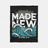 Made New Baptized Baptism Fleece Deken (Voorkant)