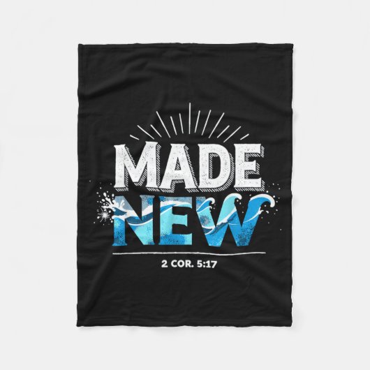 Made New Baptized Baptism  Fleece Deken (Voorkant)
