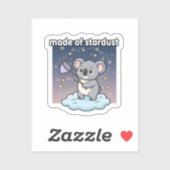 Made Of Stardust Cute Koala Sticker Cosmic Galaxy (Feuille)