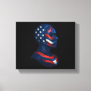 Made of Stars & Stripes beroemd gemaakt door Celes Canvas Afdruk