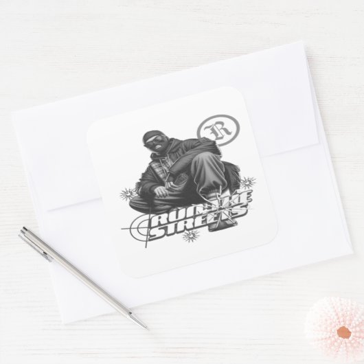 made street vierkante sticker (Envelop)