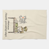 Made with Love betekent dat ik de Spoon Funny heb  Theedoek (Horizontaal)