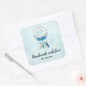 Made with Love Blue Dreamweaver Stylish Boho Vierkante Sticker (Envelop)