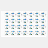 Made with Love by You Blue Mushroom Iron-On Labels (Vel)