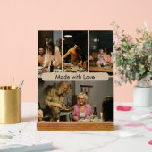 Made with Love Custom Family Photo Acrylic Sign Acryl Bord (Huwelijk)