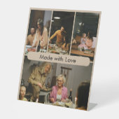 Made with Love Custom Family Photo Reclamebord Met Voetstuk (Voorkant)