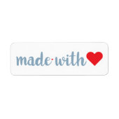 Made with Love Etiket (Voorkant)