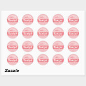 Made with Love Heart Dank je Labels Girly Pink (Vel)