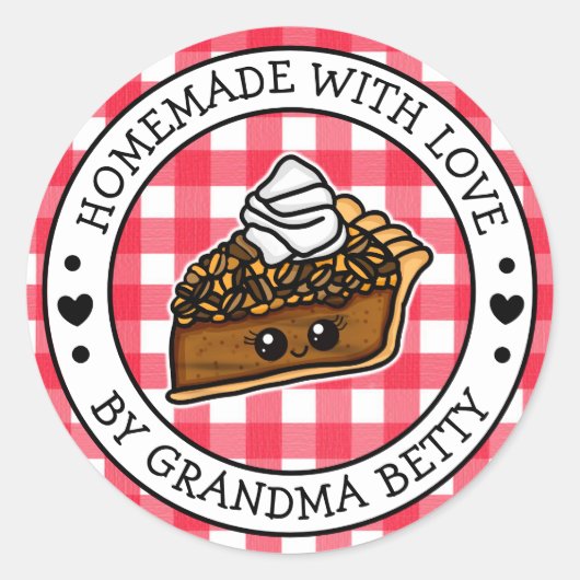 Made with Love, Homemade Pecan Pie Gift Labels (Voorkant)