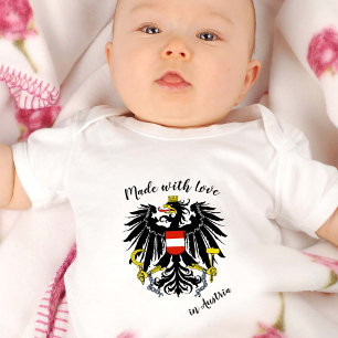 Made with Love in Austria / Oostenrijkse vlag Romper