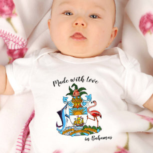 Made with Love in Bahamas/Bahamas flag Romper