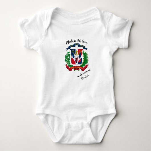 Made with Love in Dominicaanse Republiek / vlag Romper (Voorkant)