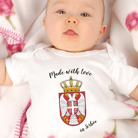 Made with Love in Servië / Serbian flag Romper
