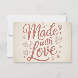 Made with Love Insert Thank You Card Bedankkaart