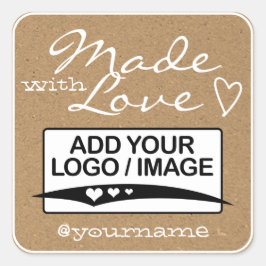 Made with Love Labels Logo Kraft Paper