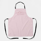 Made with Love Minimalist Pink Script Bakery Schort (Voorkant)