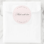 Made With Love Minimalist Thank You Sticker (Tas)