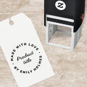 Made with Love Modern Retro Bold Stylish Zelfinktende Stempel