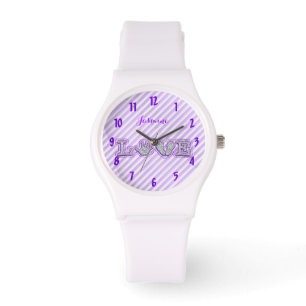 Made with Love (Paars) Horloge