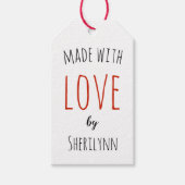 Made with Love Red Cadeaulabel (Voorkant)