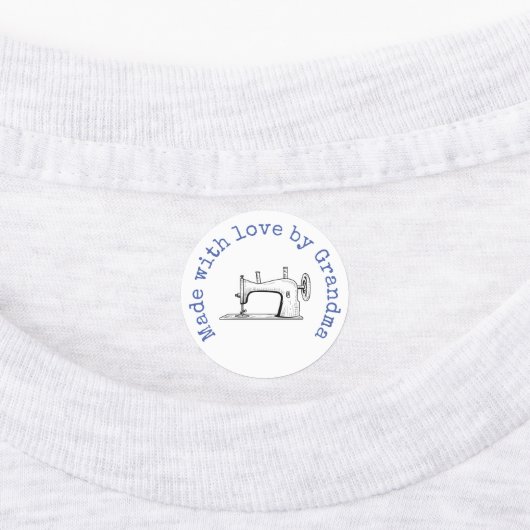 Made with Love van Grandma  Iron-On Labels (Aangebracht)