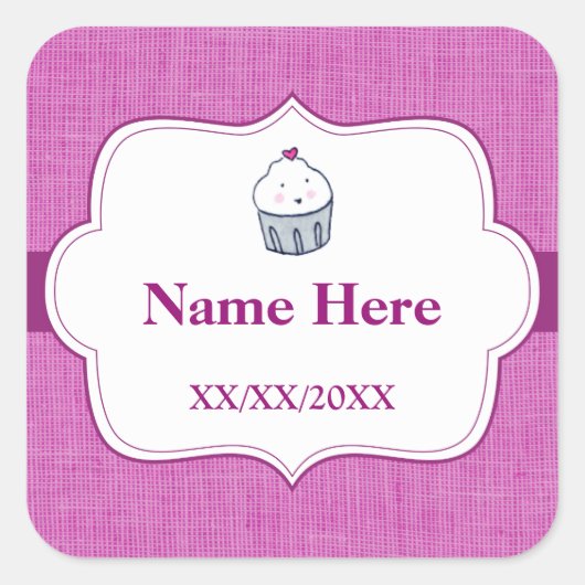 Made with Love Vierkante Sticker (Voorkant)