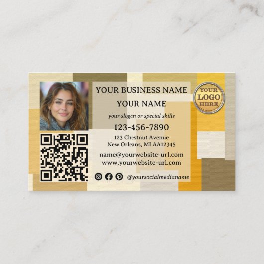 Made with Love Wool Knitting Crafts Visitekaartje (Achterkant)