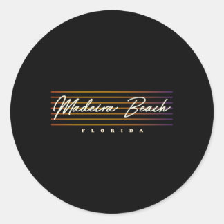 Madeira Beach Style Florida Ronde Sticker