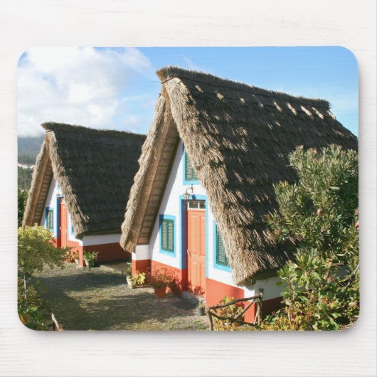 Madeira Eiland foto met Santana's Typische Huizen Muismat (Voorkant)