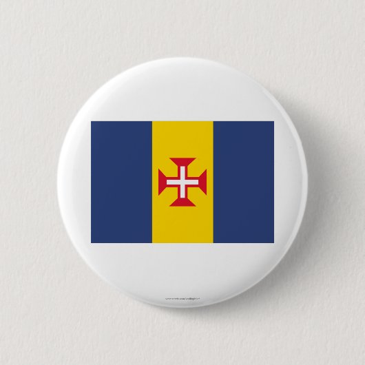 Madeira Flag Ronde Button 5,7 Cm (Voorkant)