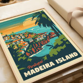 Madeira Island Travel Poster Vintage Wall Art