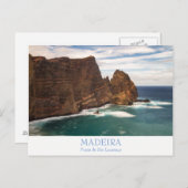 Madeira - Ponta de Sao Lourenco briefkaart met tek (Voorkant / Achterkant)