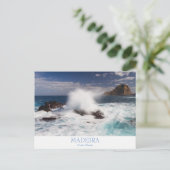 Madeira - Porto Moniz briefkaart met tekst (Staand voorkant)