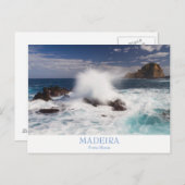 Madeira - Porto Moniz briefkaart met tekst (Voorkant / Achterkant)