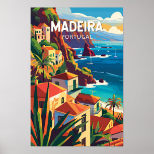 Madeira Portugal Reizen Kunst Vintage Poster