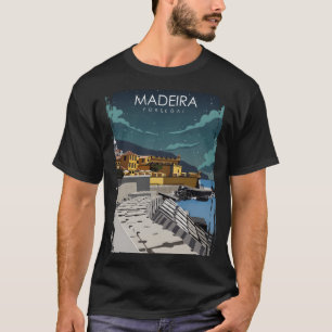 Madeira Portugal Retro Travel Poster bij ni T-shirt