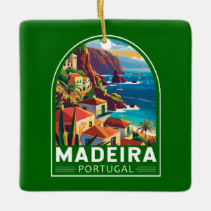 Madeira Portugal Travel Art Vintage Keramisch Ornament
