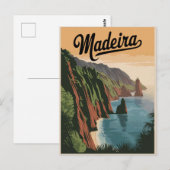 Madeira Portugal Vintage Briefkaart (Voorkant / Achterkant)