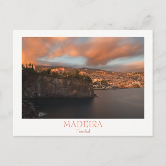 Madeira - Stad Funchal briefkaart met tekst (Voorkant)