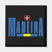 Madeira Tekst- en vlagkleuren Magneet (Voorkant)