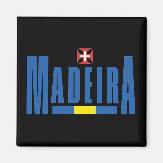 Madeira Tekst- en vlagkleuren Magneet (Voorkant)