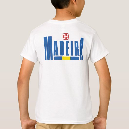 Madeira Tekst- en vlagkleuren T-shirt (Achterkant)
