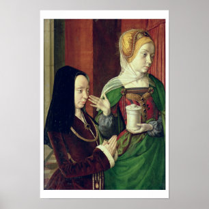 Madeleine van Bourgogne, voorgesteld door St. Mary Poster