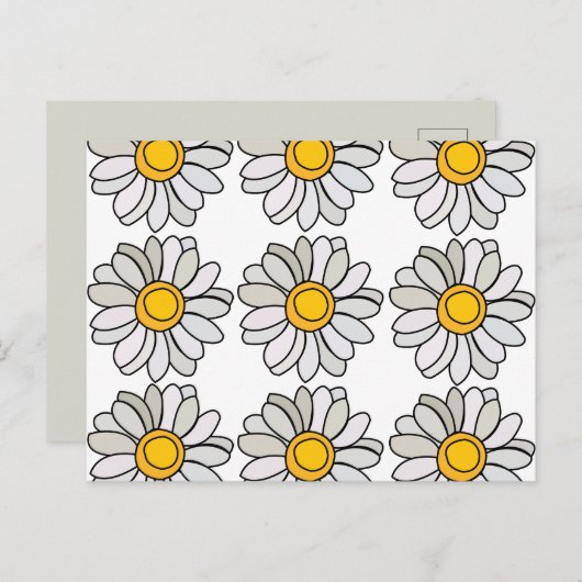 Madelief Bloem Madeliefje Briefkaart (Voorkant / Achterkant)