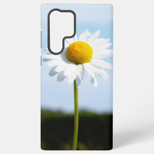Madelief rechtop geisoleerd in de natuur. samsung galaxy hoesje